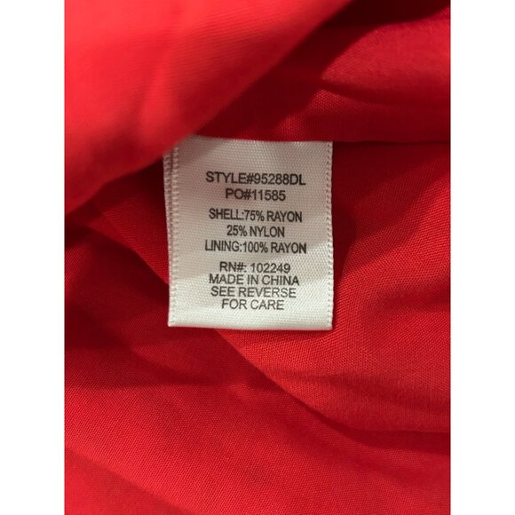 Skies are Blue Red Blue Boho Floral Print Dress Bell Sleeves Size Large - Picture 7 of 10